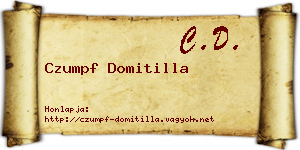 Czumpf Domitilla névjegykártya